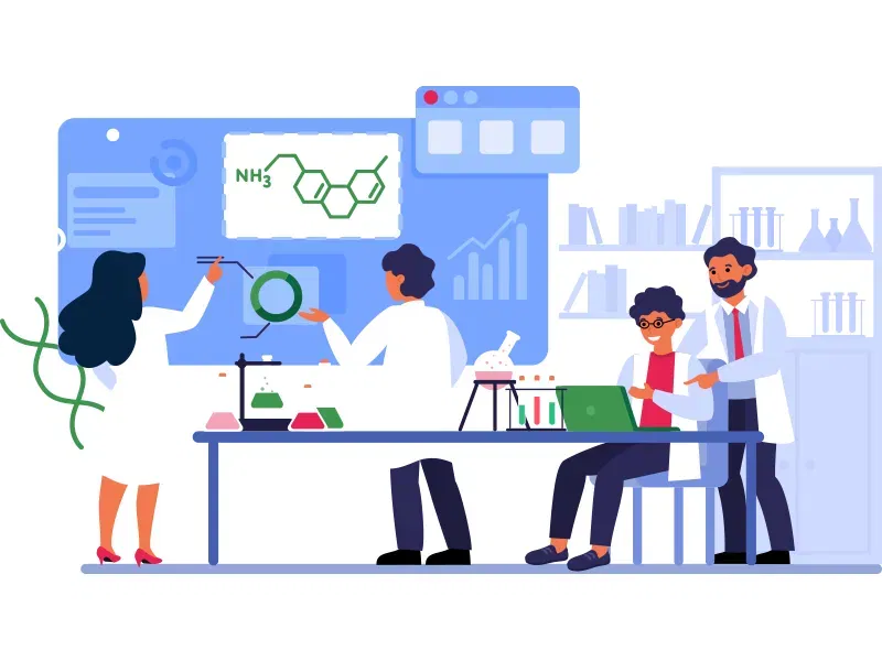 Raj Medicare laboratory team at work